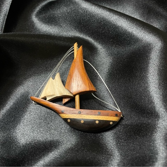 New! ☆ Balinese Handmade Sailship Pin For Bags, Clothes, Etc.! - Picture 4 of 10